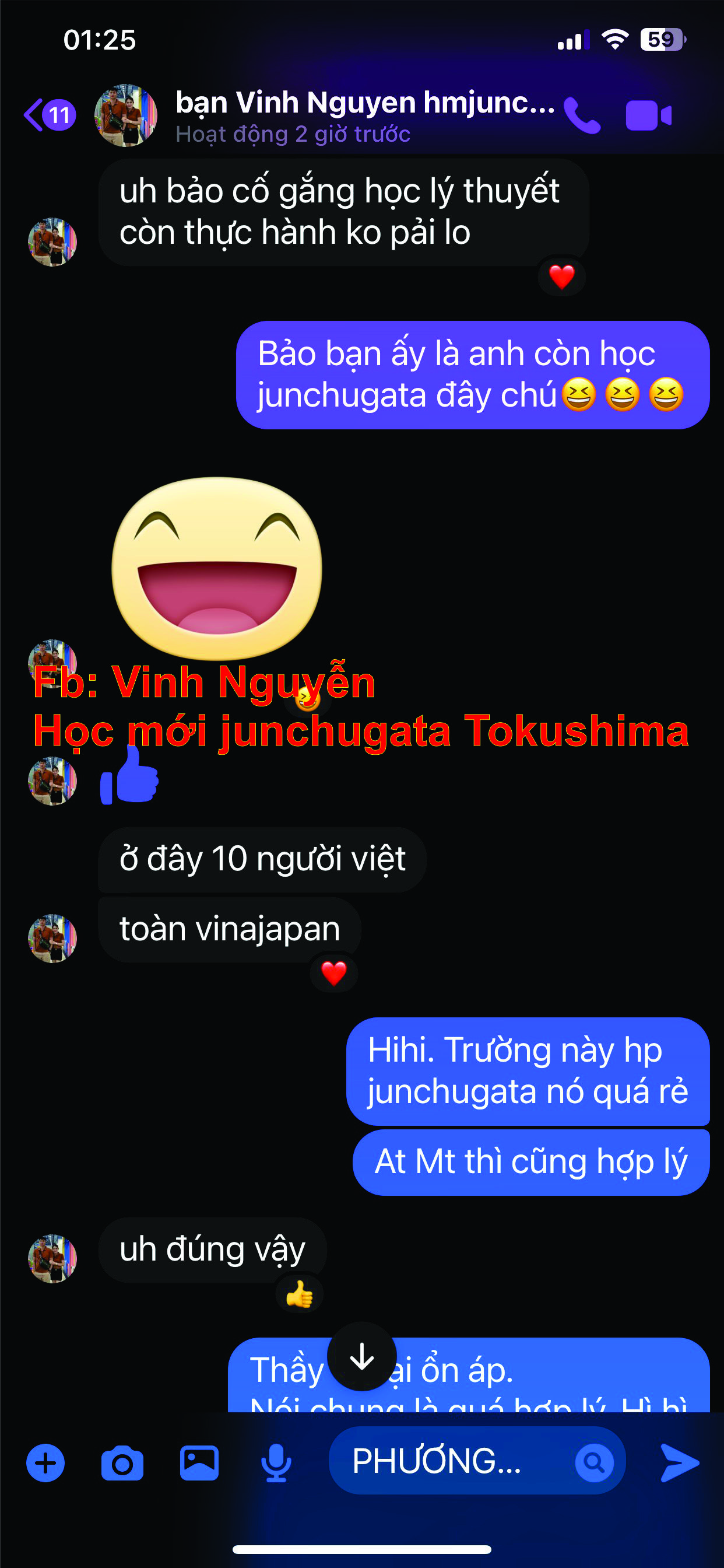 ANh Vinh Nguyễn học bằng Junchugata Tokushima